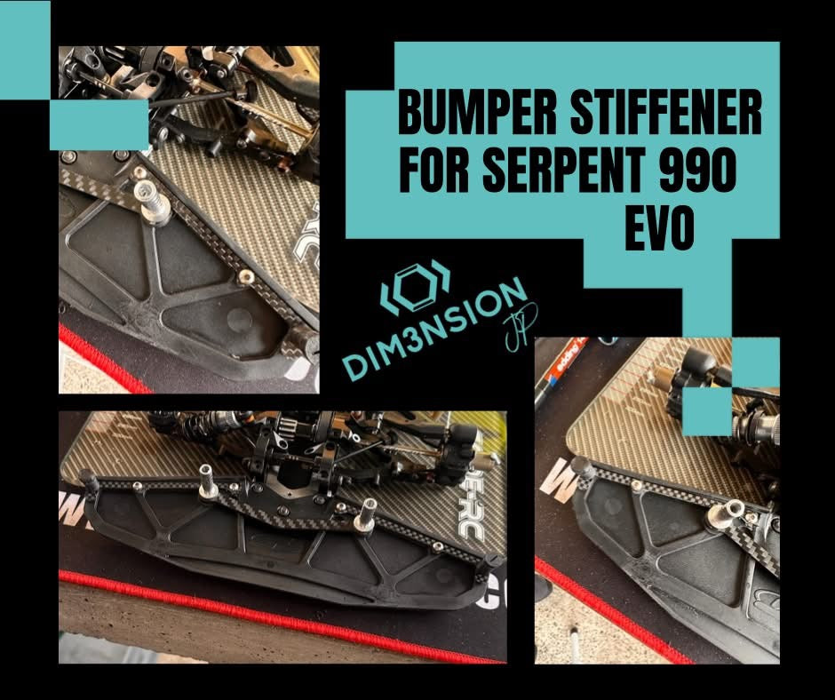 DIM3NSION by JP Bumper Stiffener Serpent 990 EVO (center)