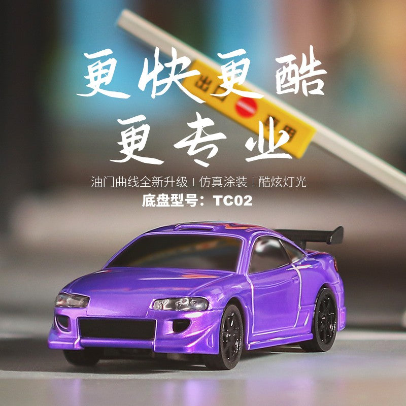 Turbo Ready to Run 1:76 Scale RC Sport Car Table Racing Remote Control Mini Model Car Mini Full Proportional RTR Kit Toys (C72)