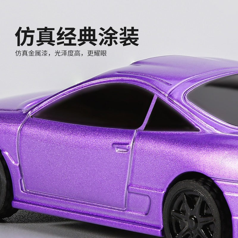 Turbo Ready to Run 1:76 Scale RC Sport Car Table Racing Remote Control Mini Model Car Mini Full Proportional RTR Kit Toys (C72)