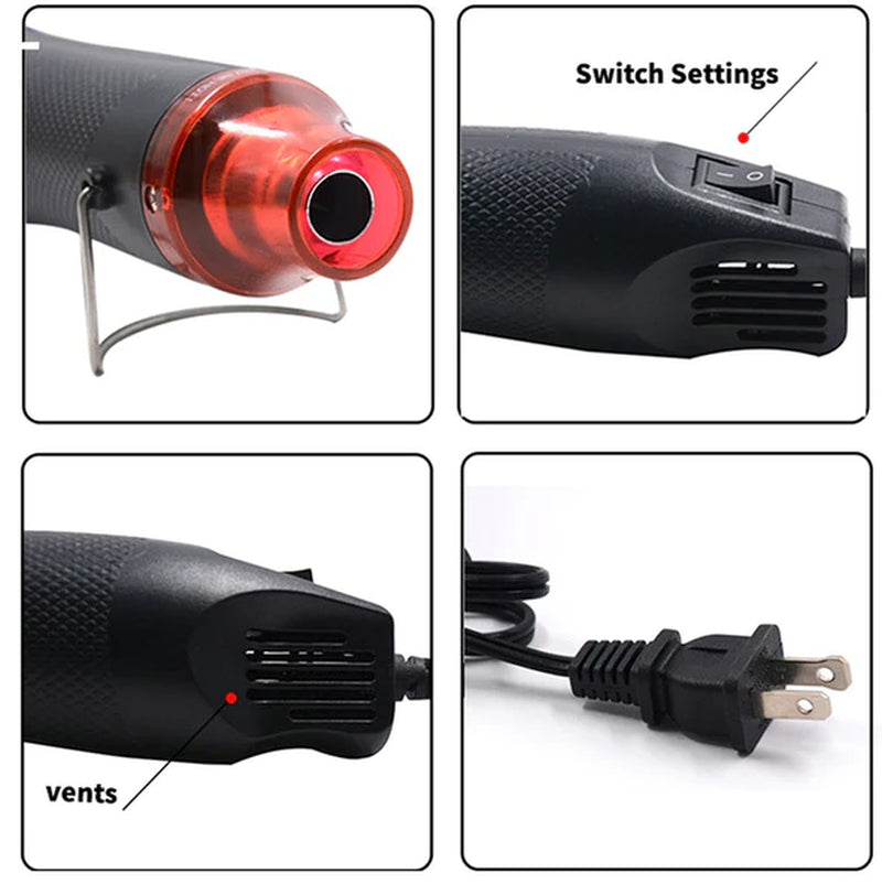 Mini Heat Gun DIY Electric Nozzles Tool Hot Air Gun Embossing Drying Paint USA