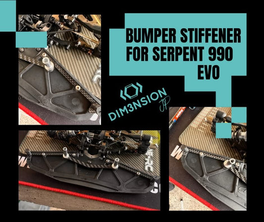 DIM3NSION by JP Bumper Stiffener Serpent 990 EVO (center)