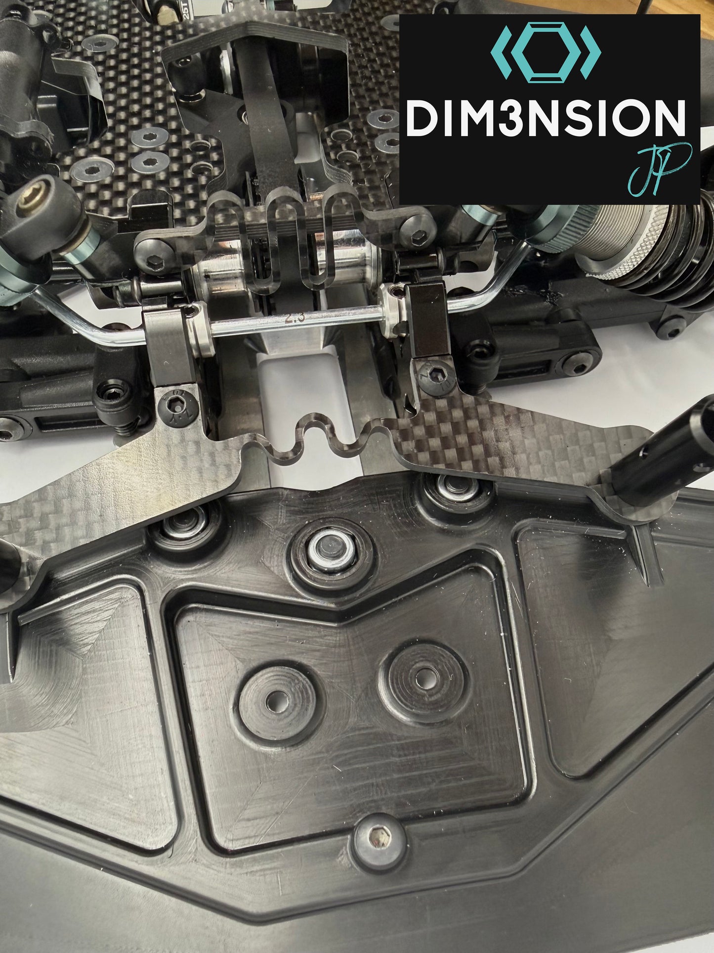 DIM3NSION by JP FRONT CARBON BODY MOUNT (Flex) MUGEN MRX-7