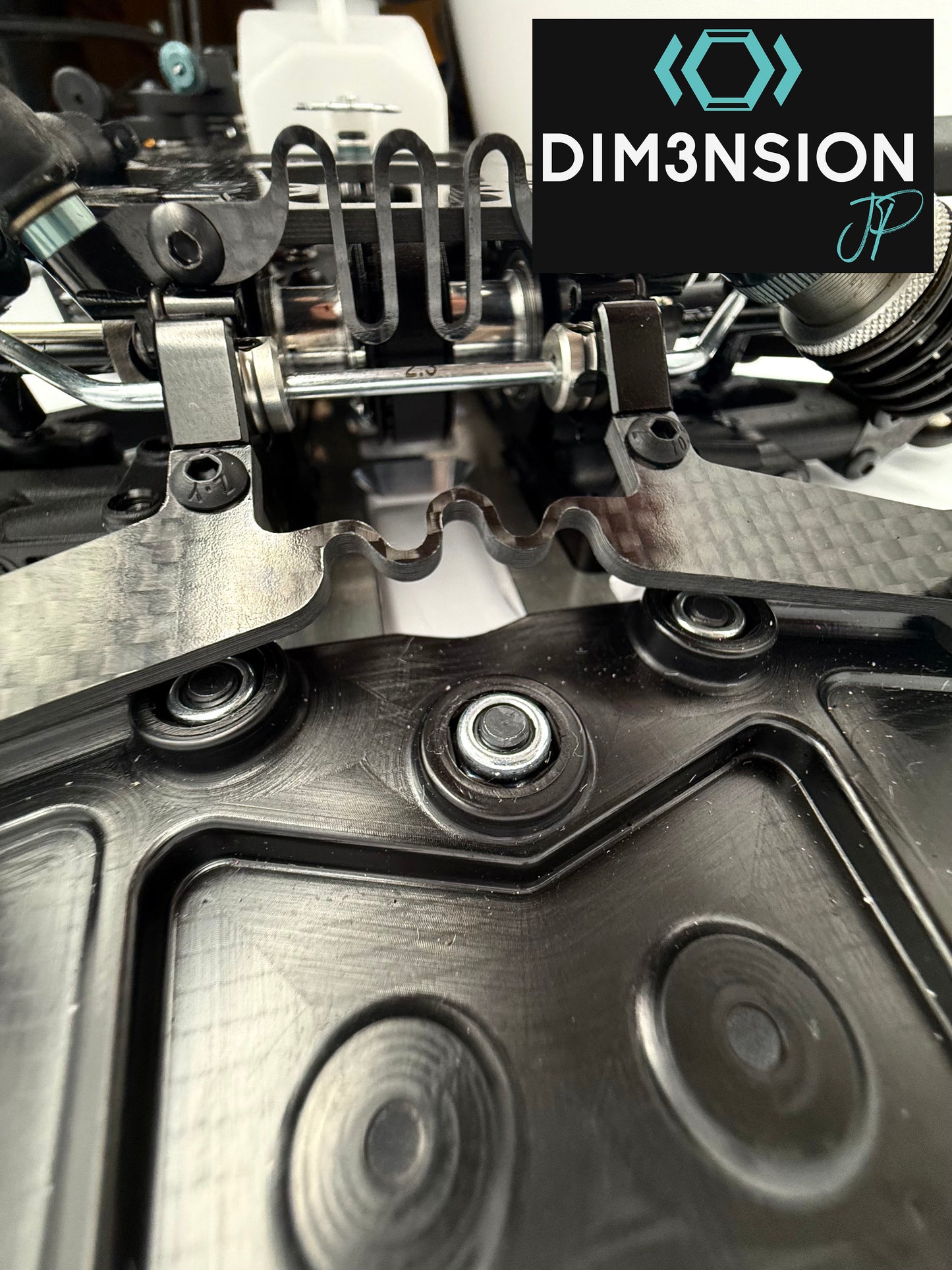 DIM3NSION by JP FRONT CARBON BODY MOUNT (Flex) MUGEN MRX-7