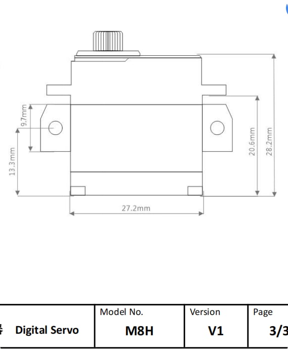 Power HD M8H 1/12 Pan Car High Voltage Steel & Aluminum Gear Digital Servo