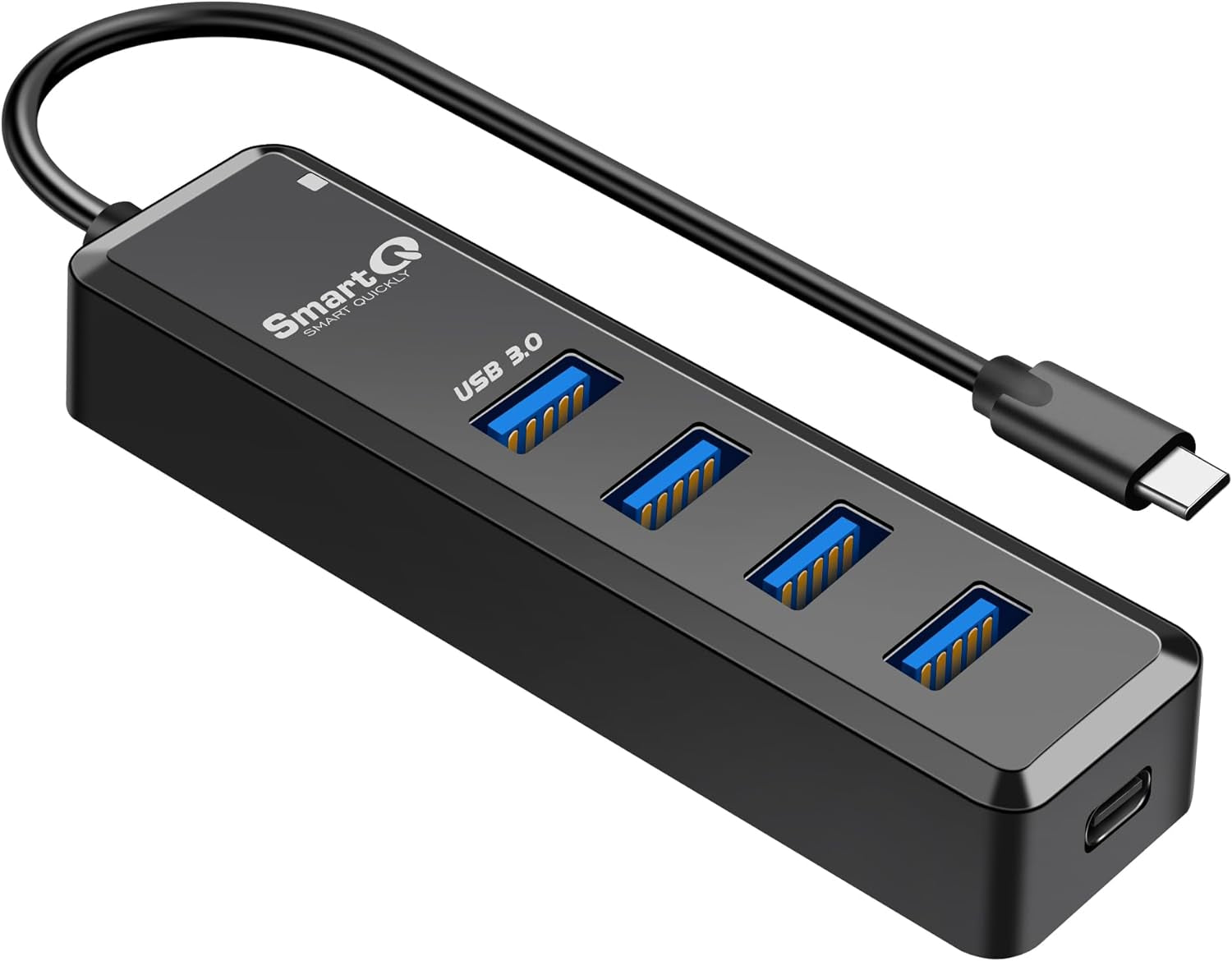 USB C Hub 4 Ports, USB C to USB Hub with 4 USB 3.0, Powered USB C Splitter for Laptop, Macbook Pro, Imac, Ipad Pro, Chromebook, Pixelbook, Galaxy S23, and More Type C Devices