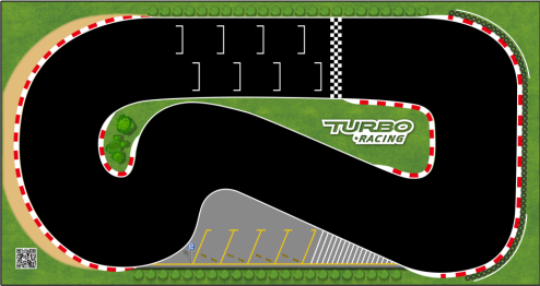 Turbo Racing 1/76 Mini RC Car Parts Plastic Rubber Race Track Small (500mm x 950mm)