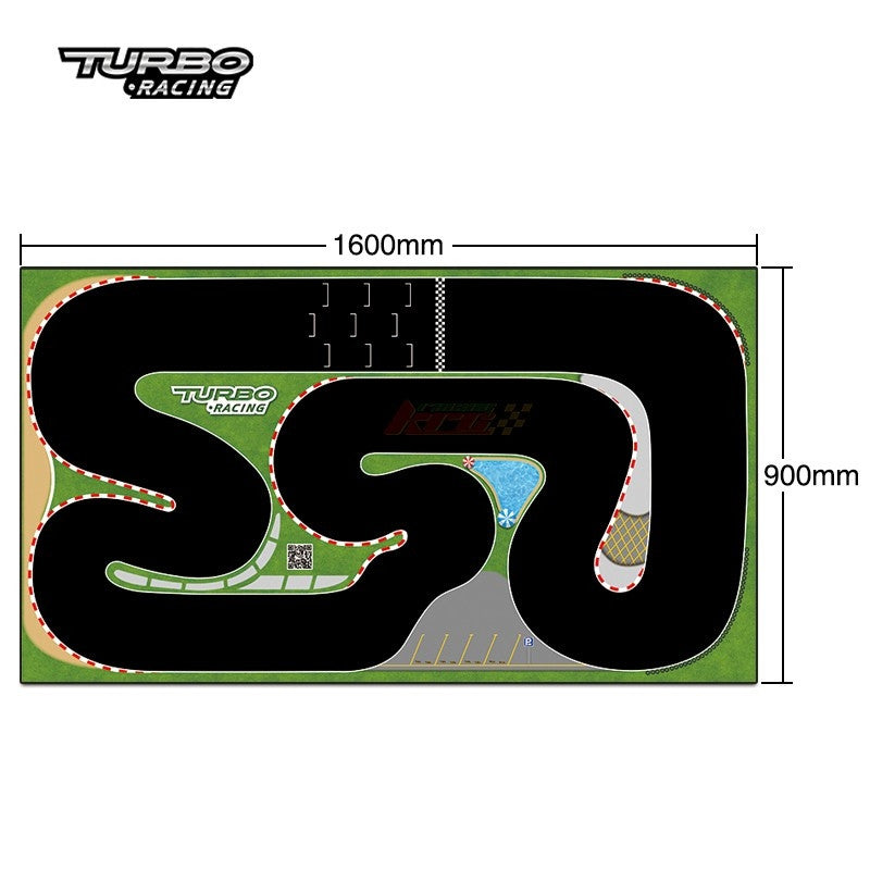 Turbo Racing 1/76 Mini RC Car Parts Plastic Rubber Race Track Large (900mm x 1600mm)